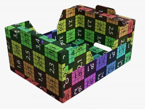 Ardboard retail tray box 01 3D Model