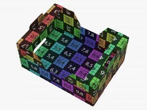 Ardboard retail tray box 01 3D Model