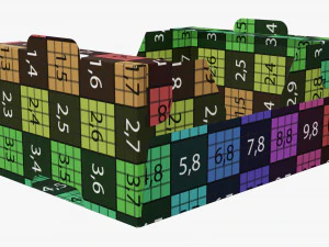 Ardboard retail tray box 01 3D Model