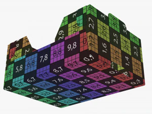 Ardboard retail tray box 01 3D Model