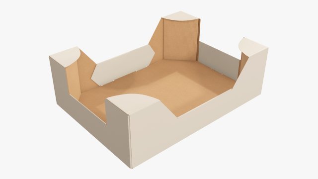 Ardboard retail tray box 02 Modelo 3D .c4d .max .obj .3ds .fbx .stl .blend 