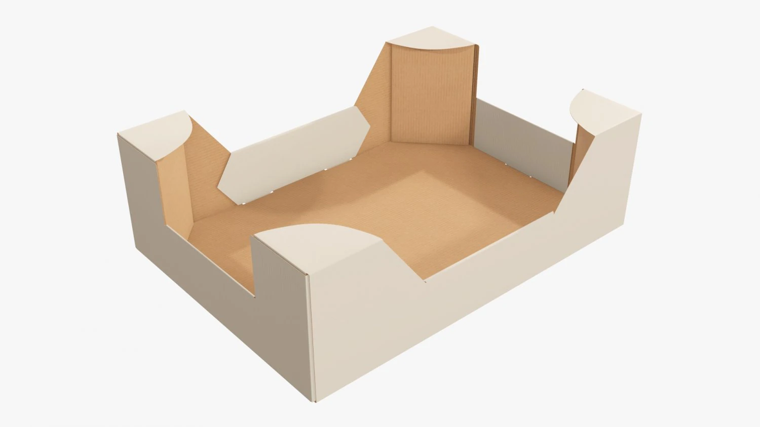 Ardboard retail tray box 02 3D Model .c4d .max .obj .3ds .fbx .stl .blend 