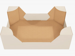 Ardboard retail tray box 02 Modelo 3D