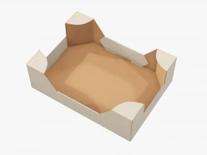 Ardboard retail tray box 02 3D Model