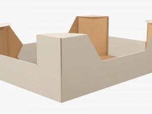 Ardboard retail tray box 02 3D Model