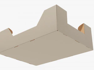 Ardboard retail tray box 02 3D Model