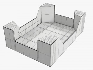 Ardboard retail tray box 02 Modelo 3D