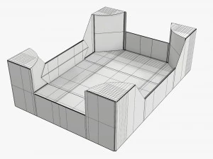 Ardboard retail tray box 02 3D Model