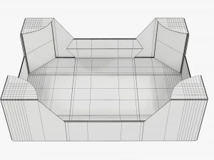 Ardboard retail tray box 02 3D Model