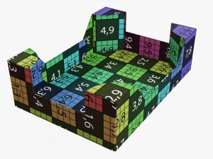 Ardboard retail tray box 02 3D Model