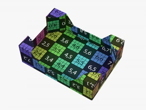 Ardboard retail tray box 02 3D Model