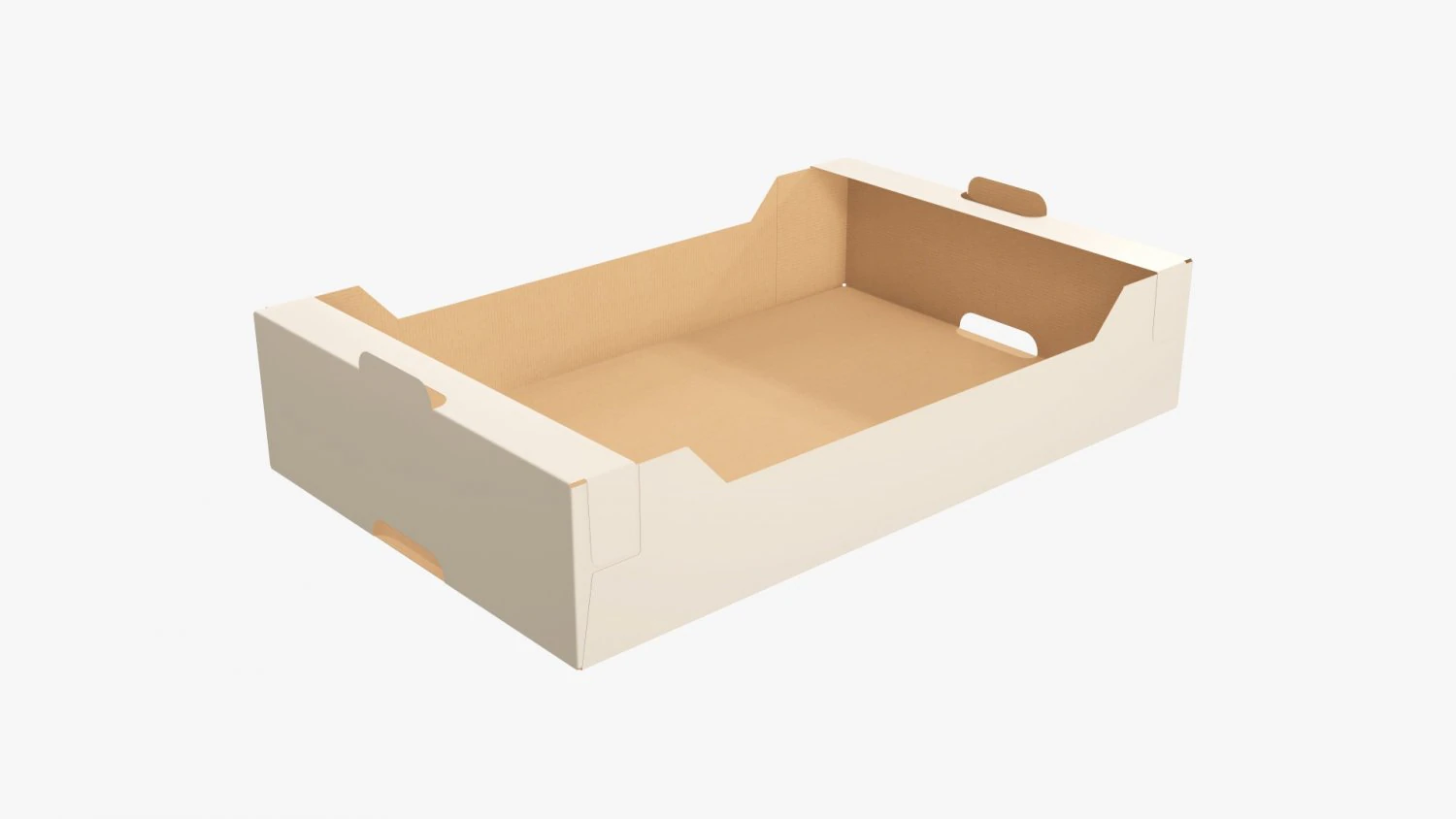 Ardboard retail tray box 03 3D Model .c4d .max .obj .3ds .fbx .stl .blend