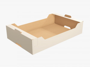 Ardboard retail tray box 03 3D Model