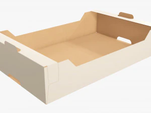 Ardboard retail tray box 03 3D Model