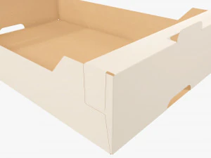 Ardboard retail tray box 03 3D Model
