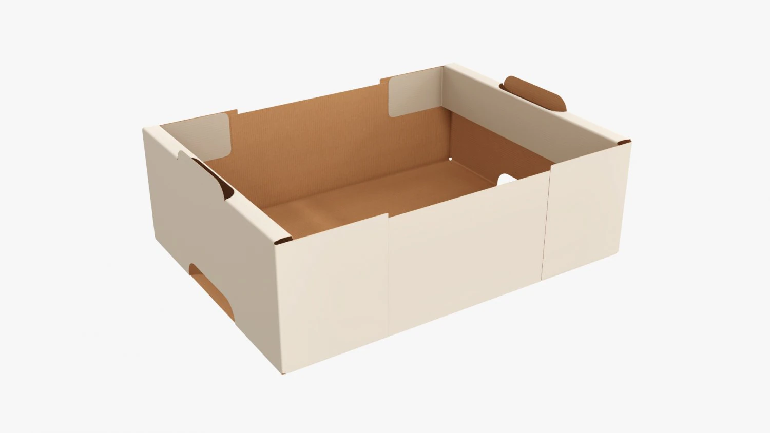 Ardboard retail tray box 05 3D Model .c4d .max .obj .3ds .fbx .stl .blend