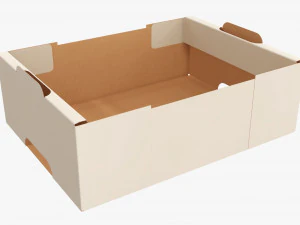 Ardboard retail tray box 05 3D Model