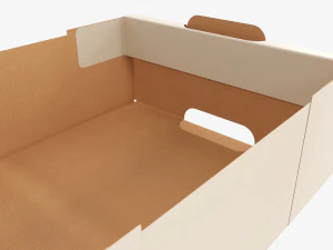 Ardboard retail tray box 05 3D Model
