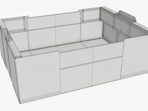 Ardboard retail tray box 05 3D Model