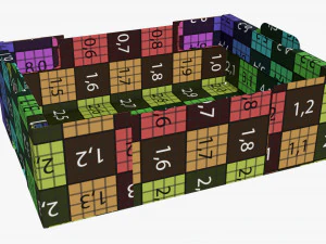 Ardboard retail tray box 05 3D Model