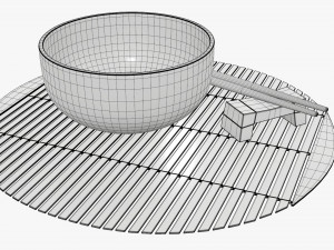 Chopsticks on rest with bowl Modelo 3D