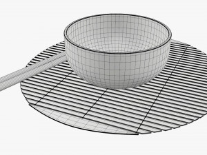 Chopsticks on rest with bowl Modelo 3D
