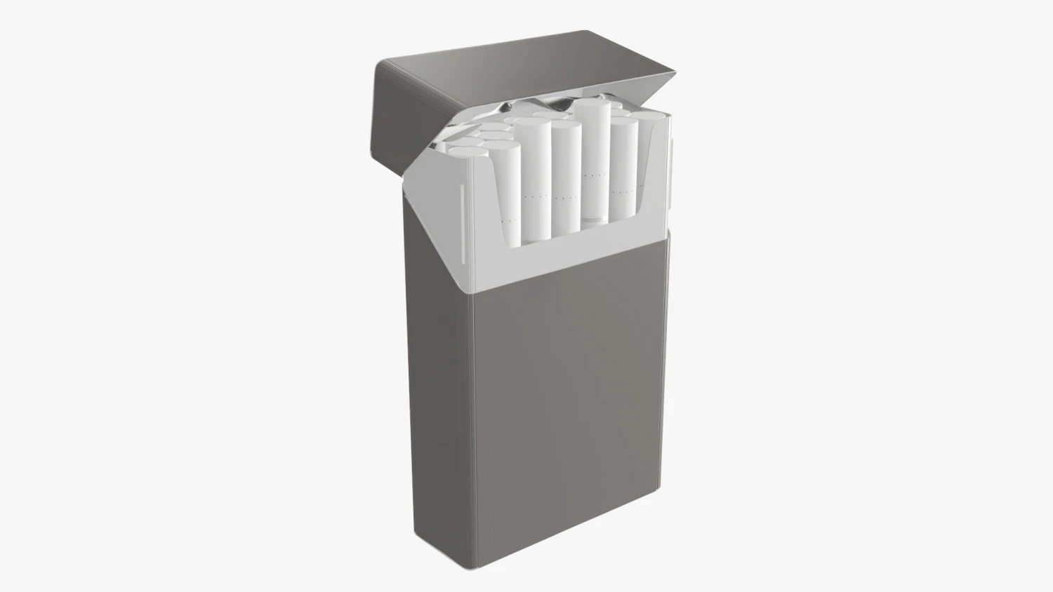 Cigarettes compact slim pack opened 3D Model .c4d .max .obj .3ds .fbx .stl .blend 
