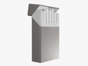 Cigarettes compact slim pack opened Model 3D