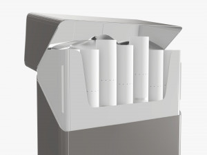Cigarettes compact slim pack opened Model 3D