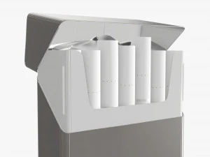 Cigarettes compact slim pack opened 3D Model