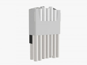 Cigarettes compact slim pack opened Model 3D