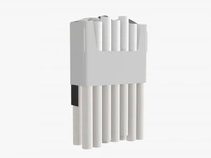 Cigarettes compact slim pack opened 3D Model