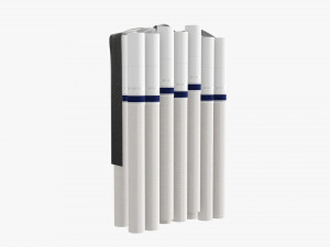 Cigarettes compact slim pack opened Model 3D