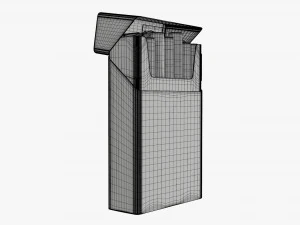 Cigarettes compact slim pack opened 3D Model