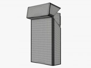 Cigarettes compact slim pack opened 3D Model