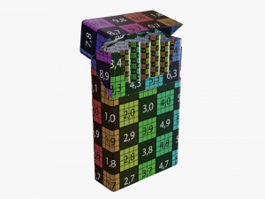 Cigarettes compact slim pack opened Model 3D