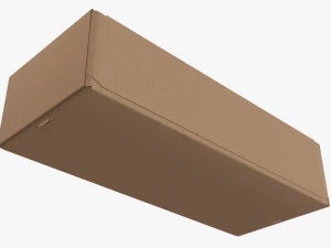 Corrugated cardboard paper box packaging 01 3D Model