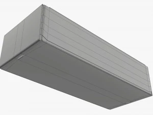 Corrugated cardboard paper box packaging 01 3D Model