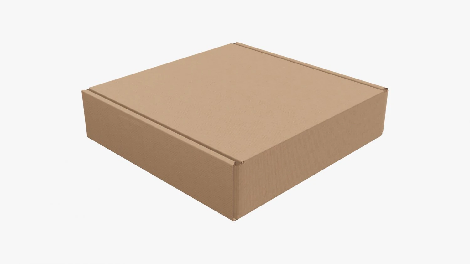Corrugated cardboard paper box packaging 02 3D Model .c4d .max .obj .3ds .fbx .stl .blend 