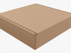 Corrugated cardboard paper box packaging 02 3D Model