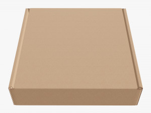 Corrugated cardboard paper box packaging 02 Modelo 3D