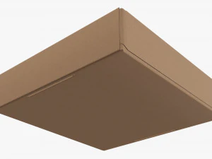 Corrugated cardboard paper box packaging 02 3D Model