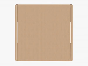 Corrugated cardboard paper box packaging 02 3D Model