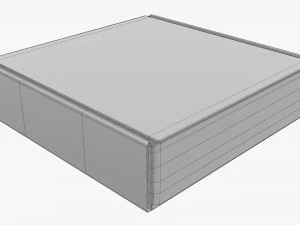 Corrugated cardboard paper box packaging 02 3D Model