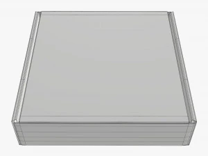 Corrugated cardboard paper box packaging 02 3D Model