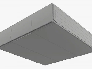 Corrugated cardboard paper box packaging 02 3D Model