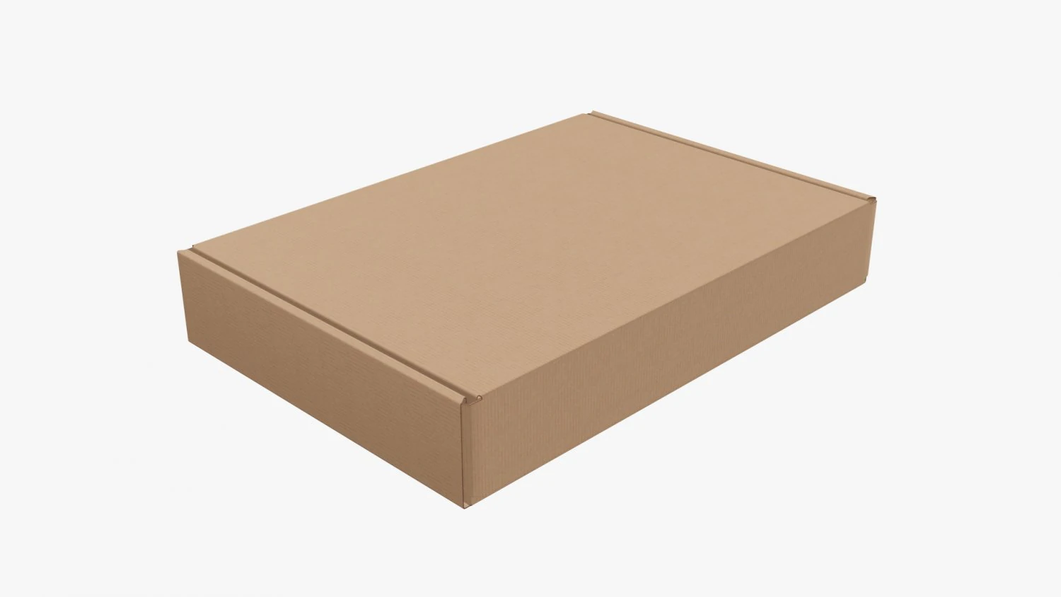 Corrugated cardboard paper box packaging 03 3D Model .c4d .max .obj .3ds .fbx .stl .blend 