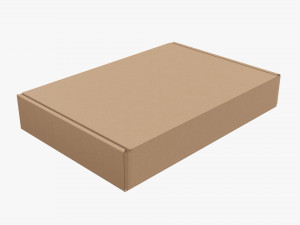 Corrugated cardboard paper box packaging 03 3D Model