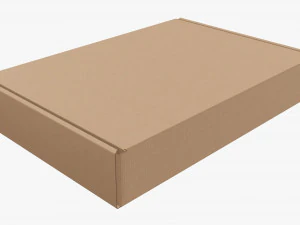 Corrugated cardboard paper box packaging 03 3D Model