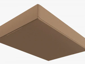 Corrugated cardboard paper box packaging 03 3D Model